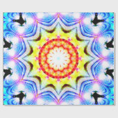 Fantasy Priest Mage Magical Vibrant Mandela Cadeaupapier (Vlak)