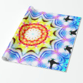 Fantasy Priest Mage Magical Vibrant Mandela Cadeaupapier (Uitgerold)