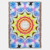 Fantasy Priest Mage Magical Vibrant Mandela Deken (Voorkant Verticaal)