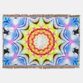 Fantasy Priest Mage Magical Vibrant Mandela Deken