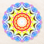 Fantasy Priest Mage Magical Vibrant Mandela Kartonnen Onderzetters (Voorkant)