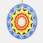 Fantasy Priest Mage Magical Vibrant Mandela Keramisch Ornament (Links)