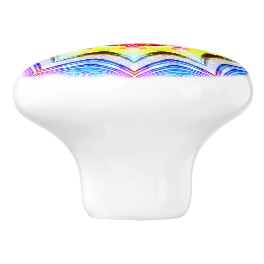 Fantasy Priest Mage Magical Vibrant Mandela Keramische Knop (Zijkant)