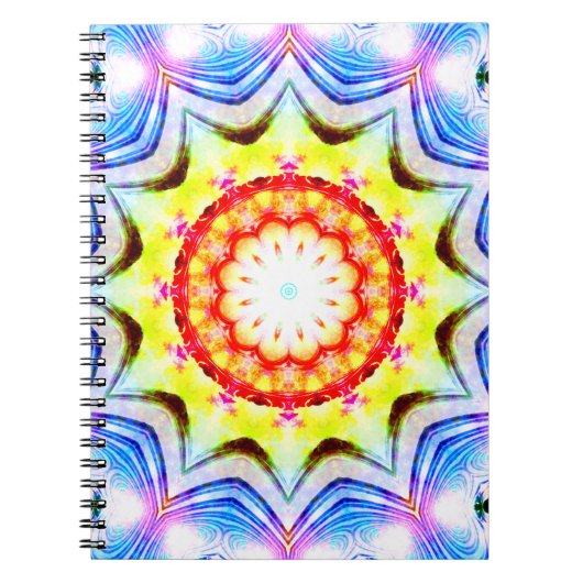 Fantasy Priest Mage Magical Vibrant Mandela Notitieboek (Voorkant)