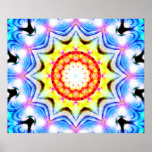 Fantasy Priest Mage Magical Vibrant Mandela Poster (Voorkant)