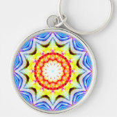 Fantasy Priest Mage Magical Vibrant Mandela Sleutelhanger (Voorkant)