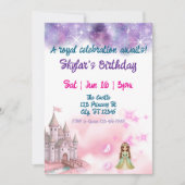 Fantasy Princess Castle Verjaardag Kaart (Voorkant)