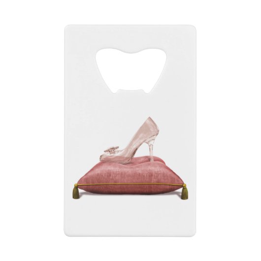 Fantasy Princess Glass Slipper Cinderella Creditkaart Flessenopener (Voorkant)