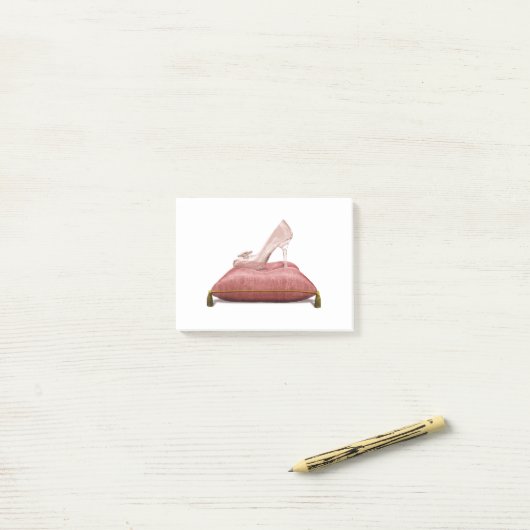 Fantasy Princess Glass Slipper Cinderella Post-it® Notes (Op bureau)
