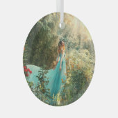 Fantasy Princess: Zomer Natuur Vintage. Glas Ornament (Voorkant Rechts)