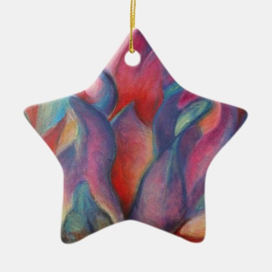 Fantasy Protea Keramisch Ornament (Voorkant)