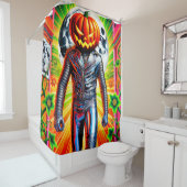 Fantasy Pumpkin Man Douchegordijn (In situ)
