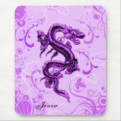 Fantasy Purple Dragon Mouse Pad Muismat (Voorkant)