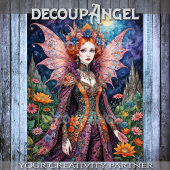 Fantasy Queen of Garden Decoupage Tissuepapier