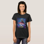 Fantasy Racoon Mushroom Crown T-shirt (Voorkant volledig)
