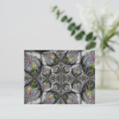 Fantasy | Rainbow Fractal Art Briefkaart (Staand voorkant)