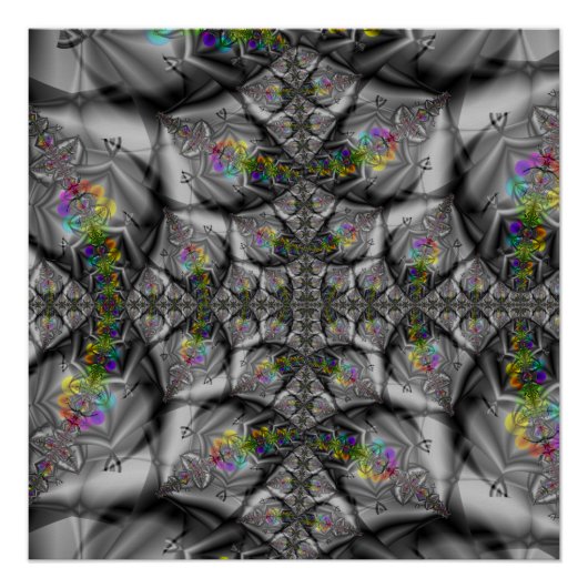 Fantasy | Rainbow Fractal Art Perfect Poster (Voorkant)