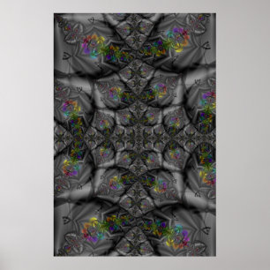 Fantasy   Rainbow Fractal Art Poster