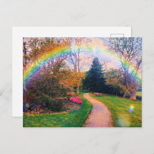 Fantasy Rainbow Garden Briefkaart (Voorkant / Achterkant)