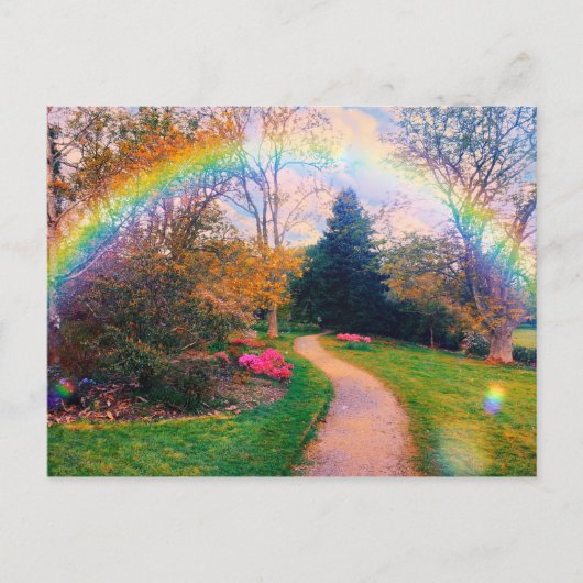 Fantasy Rainbow Garden Briefkaart (Voorkant)