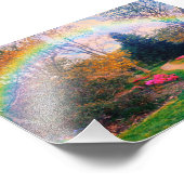 Fantasy Rainbow Garden Foto Afdruk (Hoek)