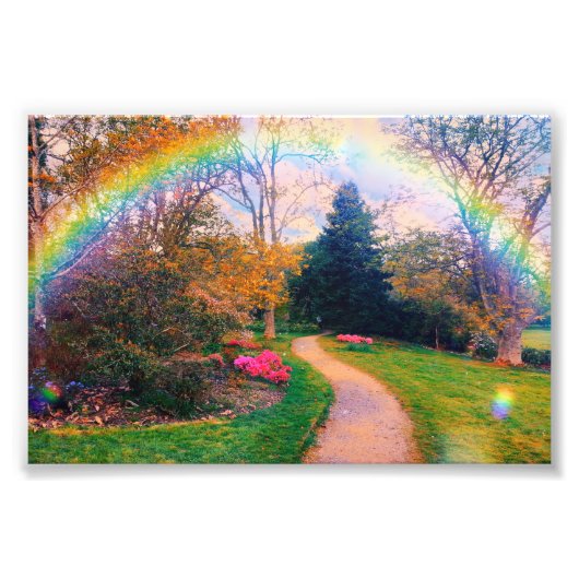 Fantasy Rainbow Garden Foto Afdruk (Voorkant)