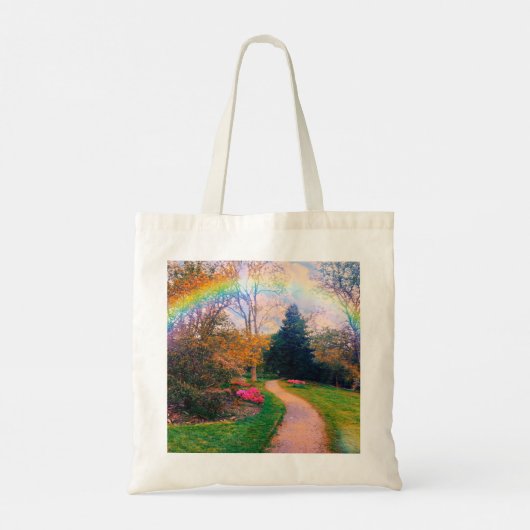 Fantasy Rainbow Garden Tote Bag (Achterkant)