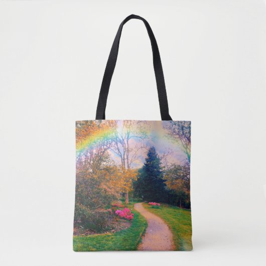 Fantasy Rainbow Garden Tote Bag (Voorkant)