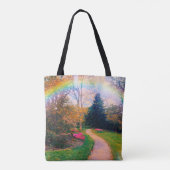 Fantasy Rainbow Garden Tote Bag (Achterkant)