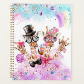 Fantasy Rainbow-Giraffe in het Snoep Clouds Planner (Voorkant)