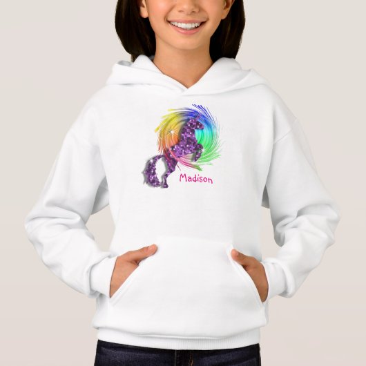  Fantasy Rainbow Unicorn, speciaal gepersonaliseer (Voorkant)
