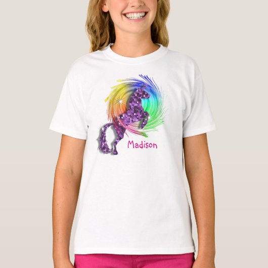  Fantasy Rainbow Unicorn, speciaal gepersonaliseer (Voorkant)