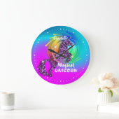 Fantasy Rainbow Unicorn, speciaal gepersonaliseer Grote Klok (Huis)
