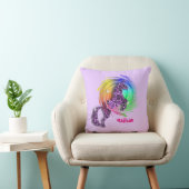 Fantasy Rainbow Unicorn, speciaal gepersonaliseer Kussen (Stoel)
