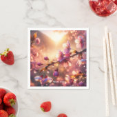 Fantasy Raindrops Cherry Petals Servet (Insitu)