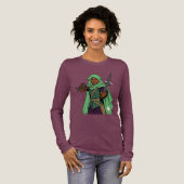 Fantasy Ranger – Groene gehelmde avonturier kunst Tri-Blend Shirt (Voorkant)