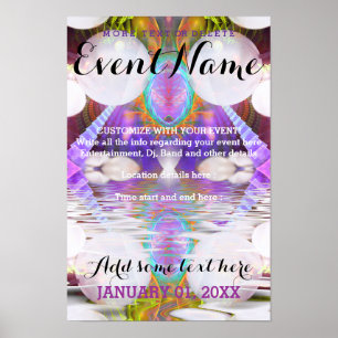 Fantasy Rave Evenement Aanpasbare Poster Sjabloon 
