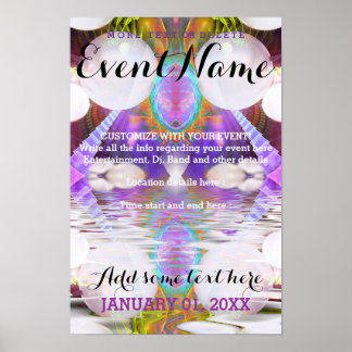 Fantasy Rave Evenement Aanpasbare Poster Sjabloon 