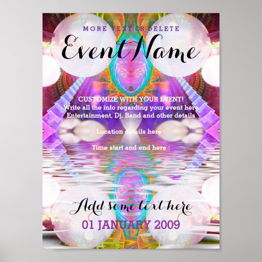 Fantasy Rave Event  Poster Sjabloon #1 (Voorkant)