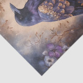 Fantasy Raven Bloemmotief Tissuepapier (Detail)