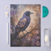 Fantasy Raven Bloemmotief Tissuepapier (Craft)