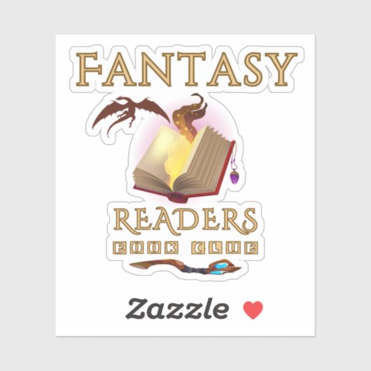 Fantasy Reader Book Club Bookish Sticker (Vel)