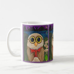 Fantasy Reader Owl Book Folk Art Koffiemok