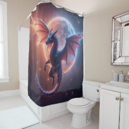 Fantasy Realm Badkamerdecor: Draak Douchegordijn