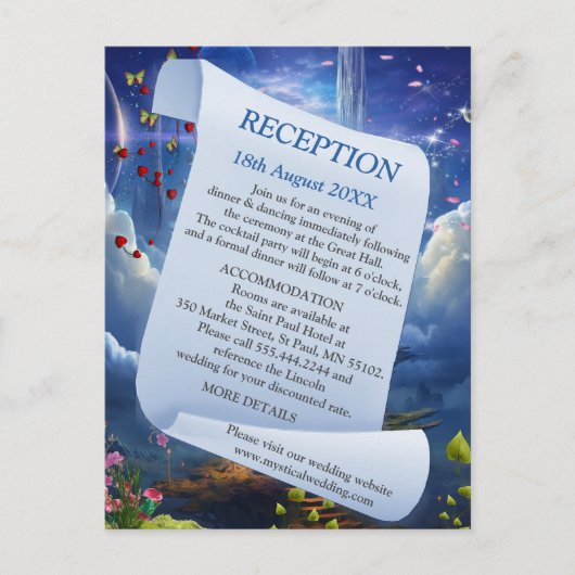 Fantasy Realms of Magic Scenery design Aankondigingskaart (Voorkant)