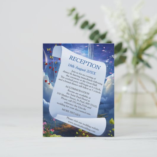 Fantasy Realms of Magic Scenery design Aankondigingskaart (Staand voorkant)