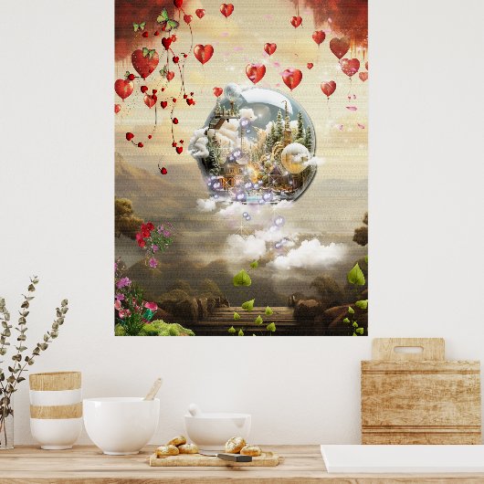 Fantasy Realms of Magic Scenery design Poster (Keuken)