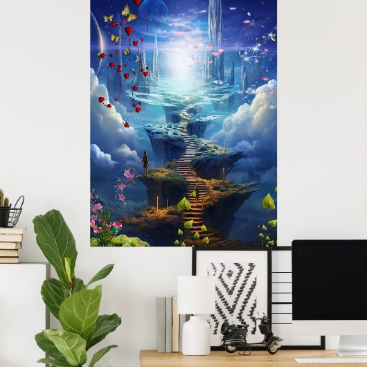 Fantasy Realms of Magic Scenery design Poster (Thuiskantoor)