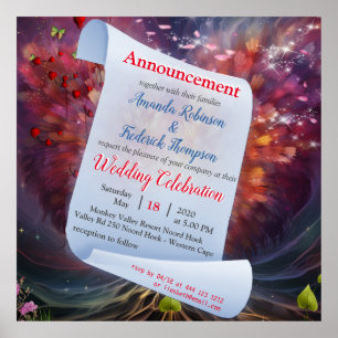 Fantasy Realms of Magic Scenery design Poster