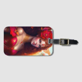 Fantasy Red Fairy Red Flowers Bagagelabel (Voorkant (horizontaal))